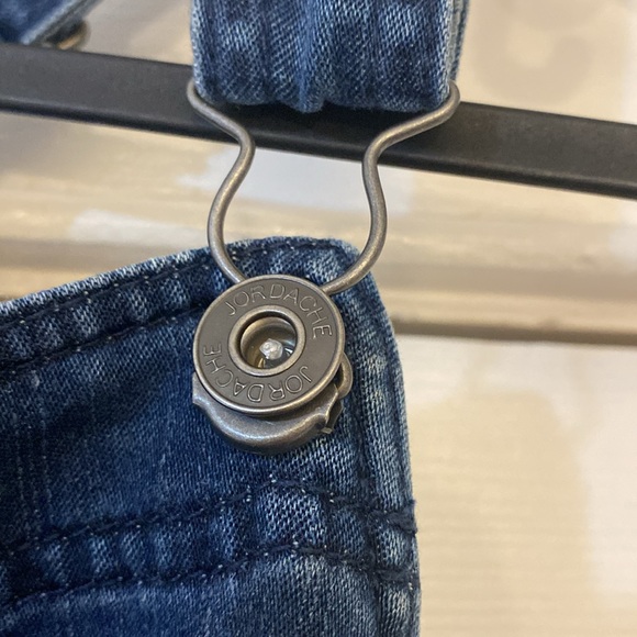 Jordache  overalls size small white light stretch denim - Picture 4 of 6